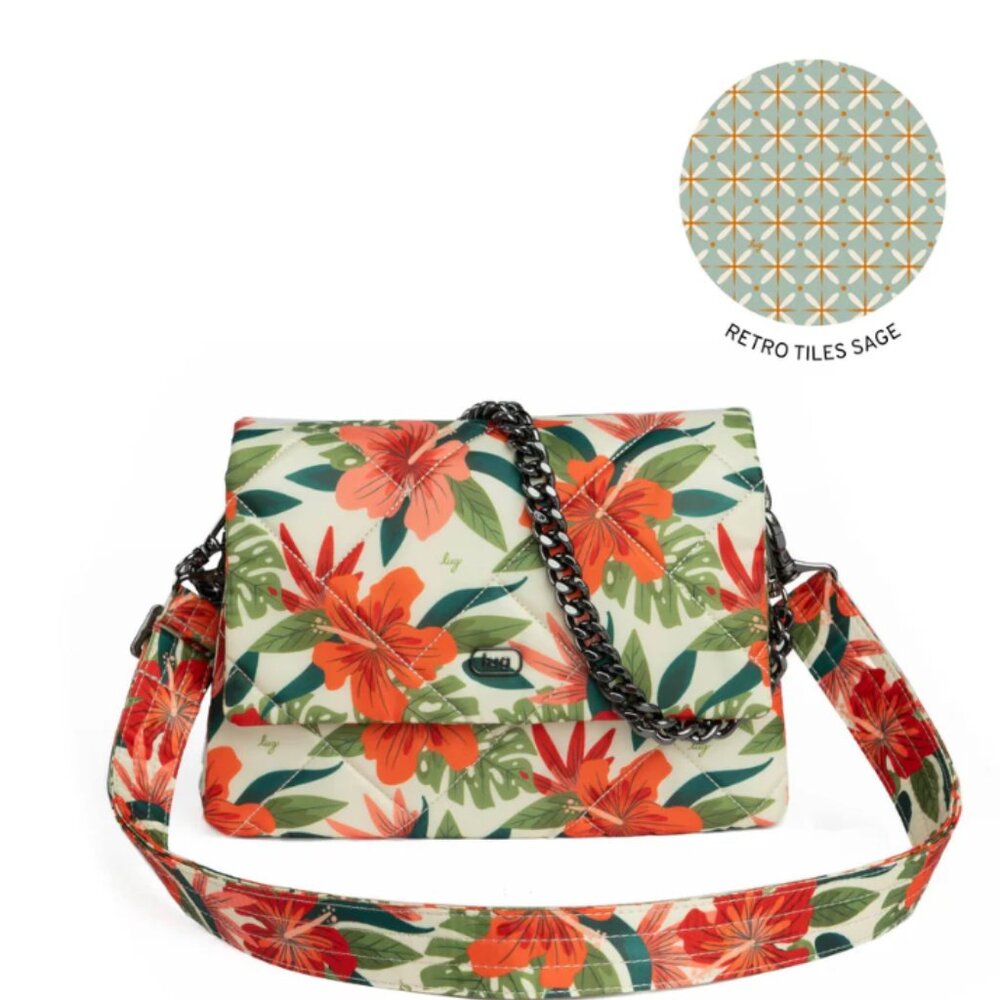 Brand New Lug Plie Shoulder/Crossbody Handbag in Beautiful Lush Luah